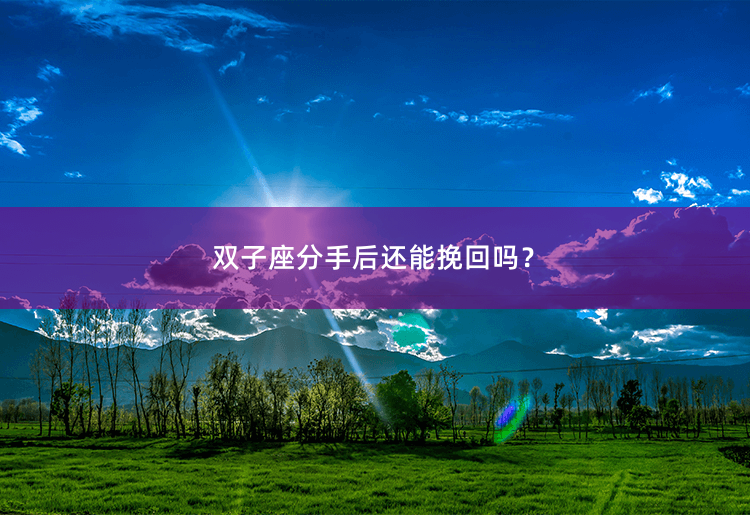 双子座分手后还能挽回吗？双子座的爱情复苏策略-掌中文学