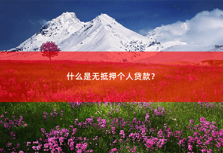 什么是无抵押个人贷款？什么是无抵押个人贷款？-掌中文学