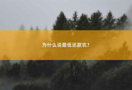 为什么说最低还款坑？为什么说最低还款坑？-掌中文学