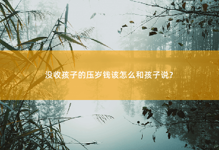 没收孩子的压岁钱该怎么和孩子说？要冷静地和孩子进行沟通。-掌中文学