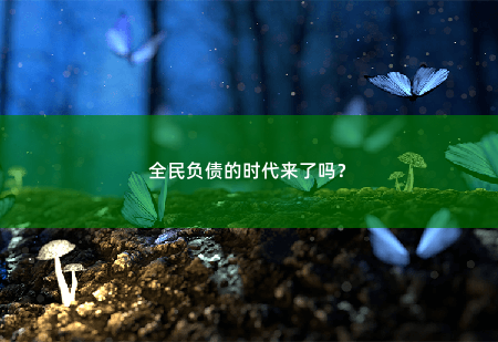 全民负债的时代来了吗？全民负债的时代，真的极其恐怖。-掌中文学