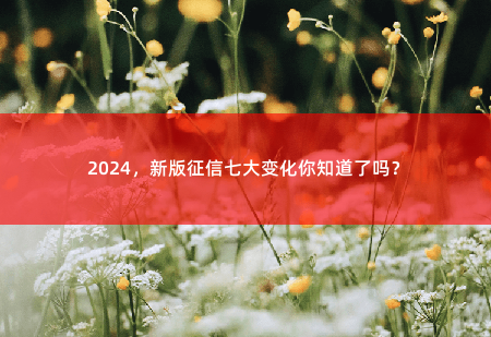 2024，新版征信七大变化你知道了吗？自2024年2月23日起，征信系统正式更新。-掌中文学