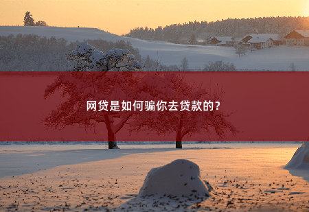 网贷是如何骗你去贷款的？他们是如何诱导你贷款的？-掌中文学