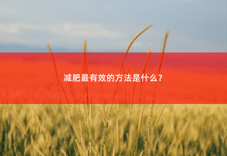 减肥最有效的方法是什么？-掌中文学