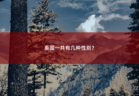 泰国一共有几种性别？-掌中文学