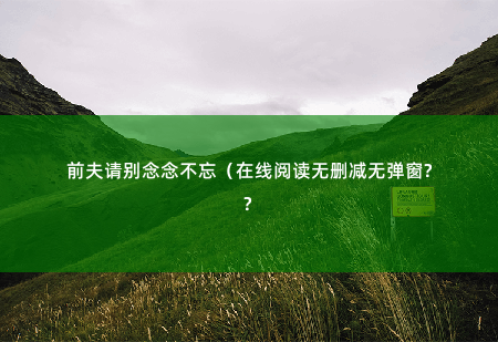  前夫请别念念不忘（在线阅读无删减无弹窗）阮星晚在周辞深眼里就是一个心思歹毒，为达目的不折手段的女人。-掌中文学